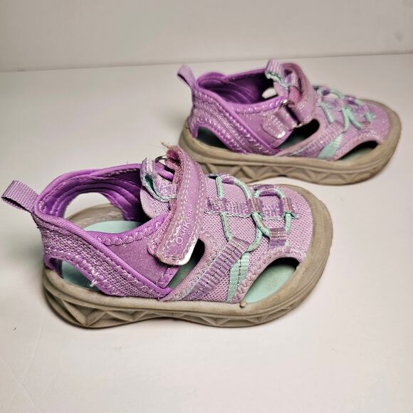 OshKosh Everplay Flexible Outsole Bump Toe Sandal Purple Lilac Toddler Size 5 - Picture 3 of 6